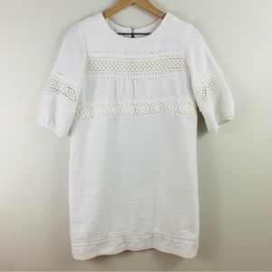 Unlabeled White Cotton Shift Dress